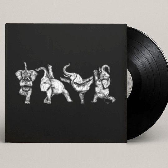 Funny Elephant Yoga Cute Animal Custom Vinyl Record Sleeves