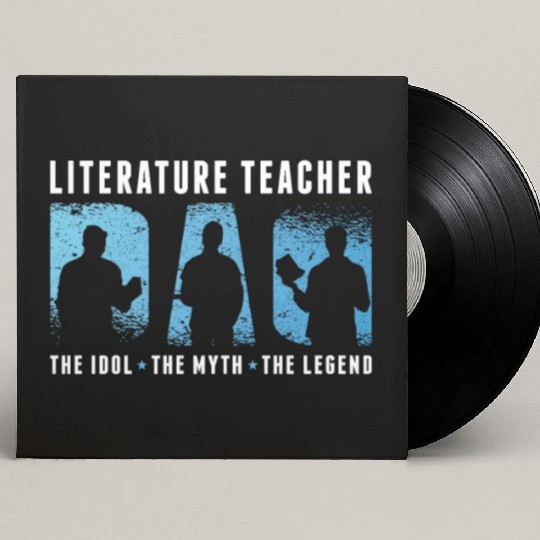 Literature Teacher Dad The Idol The Myth Bookworm Custom Vinyl Record Sleeves