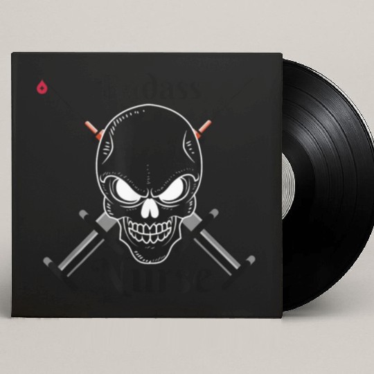 Badass Nurse Nursing student Custom Vinyl Record Sleeves