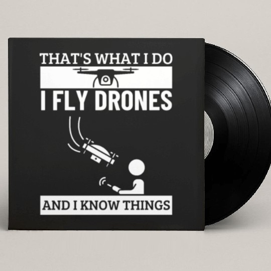 Drones That's What I Do Funny Drone Pilot Custom Vinyl Record Sleeves