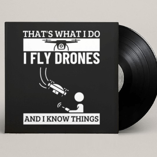 Drones That's What I Do Funny Drone Pilot Custom Vinyl Record Sleeves
