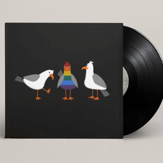 Seagull LGBT Gay Lesbian Rainbow Flagge Custom Vinyl Record Sleeves