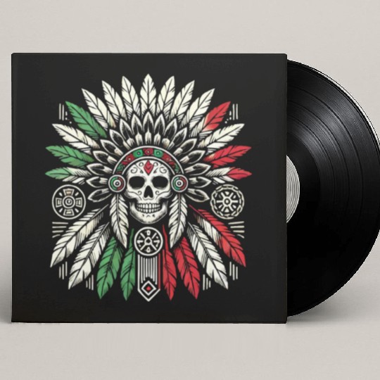 Aztec Warrior Indigenous Mexican Aztec Jaguar Custom Vinyl Record Sleeves