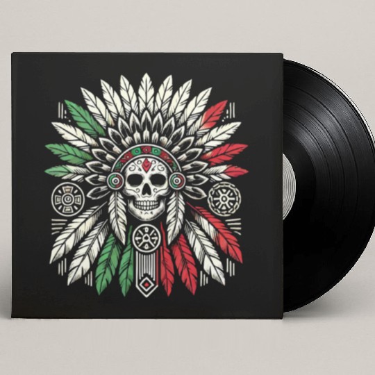 Aztec Warrior Indigenous Mexican Aztec Jaguar Custom Vinyl Record Sleeves