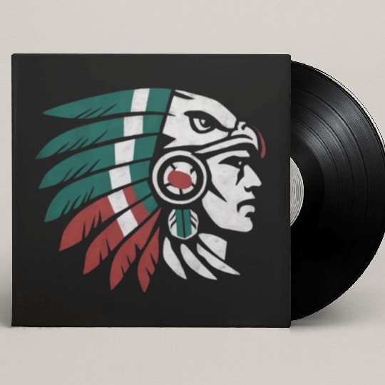 Aztec Warrior Indigenous Mexican Aztec Jaguar Custom Vinyl Record Sleeves