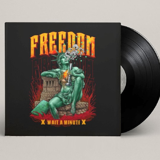 statue of liberty smoking #1 Custom Vinyl Record Sleeves