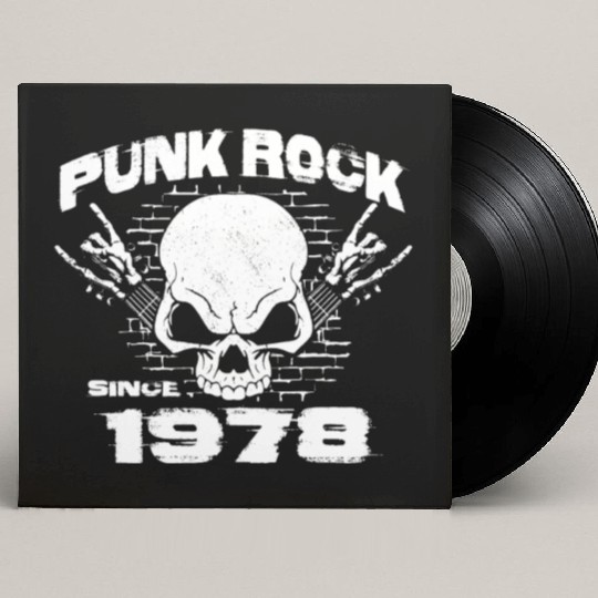 Vintage Grunge Punk since 1978 for 46th Birthday Custom Vinyl Record Sleeves