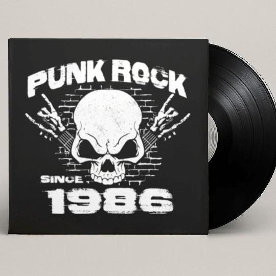 Punk Rock Since 1986 - Skull Rock Hands 38th Custom Vinyl Record Sleeves