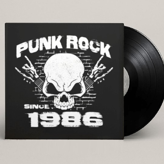 Punk Rock Since 1986 - Skull Rock Hands 38th Custom Vinyl Record Sleeves
