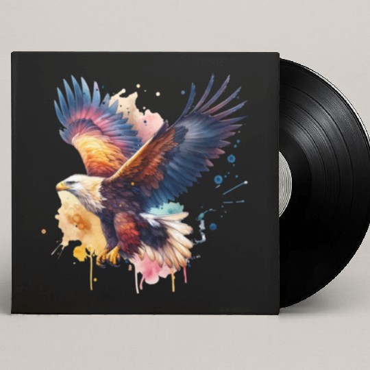 Wedge-tailed Eagle in Flight Custom Vinyl Record Sleeves