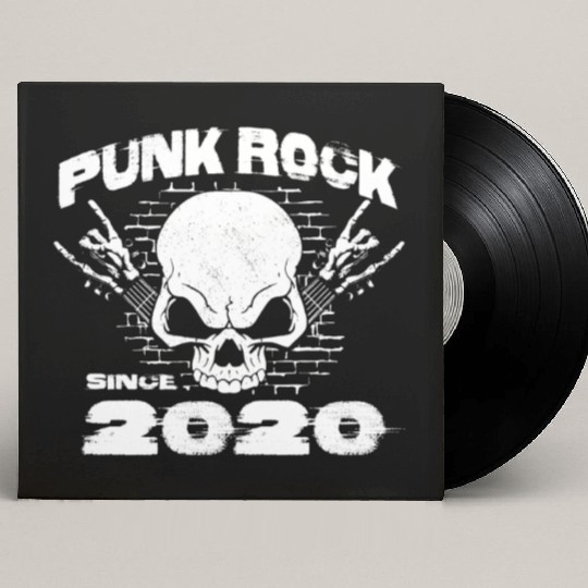 Punk Rock Since 2020 - Skull Rock Hands 4th Custom Vinyl Record Sleeves