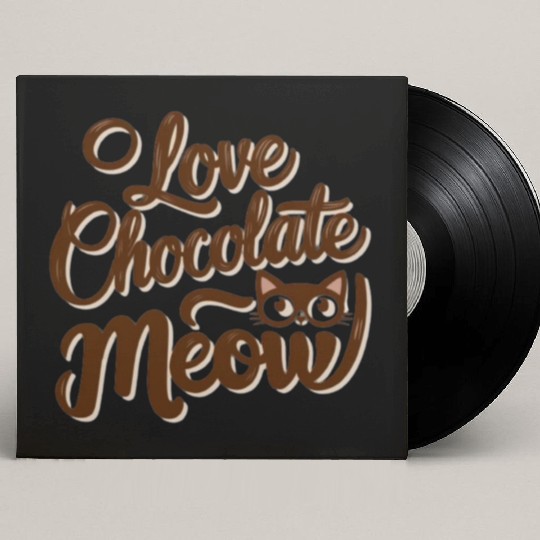 I love chocolate & cats Custom Vinyl Record Sleeves