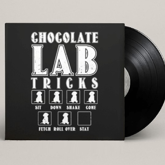 Brown Labrador CHOCOLATE LAB TRICKS Stubborn Custom Vinyl Record Sleeves