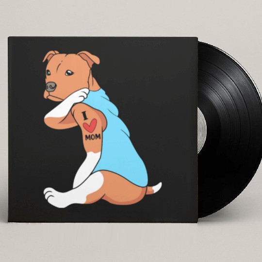 Staffordshire Bull Terrier Dog Mom Custom Vinyl Record Sleeves