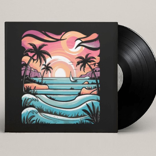 Azure Embrace Mediterranean Dreamscapes Custom Vinyl Record Sleeves