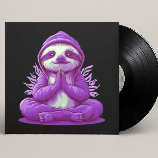 Sloth Yoga Relaxation Chill Chilling Gift Custom Vinyl Record Sleeves