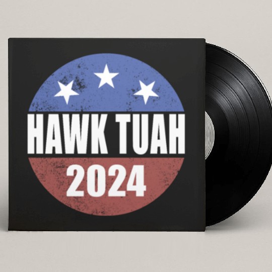 Hawk Tuah 2024 Election Button Hawk Tuahhawk tuah Custom Vinyl Record Sleeves