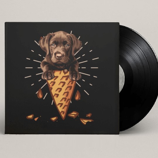 Labrador Lover CHOCOLATE LAB Ice Labrador Custom Vinyl Record Sleeves
