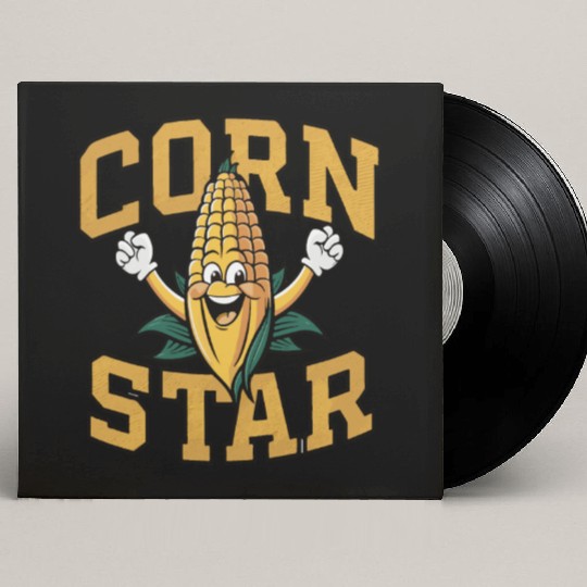 Funny Farm Food Custom Vinyl Record Sleeves Corny Cob Farmer Corn Star