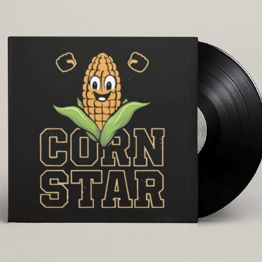 Funny Farm Food Custom Vinyl Record Sleeves Corny Cob Farmer Corn Star