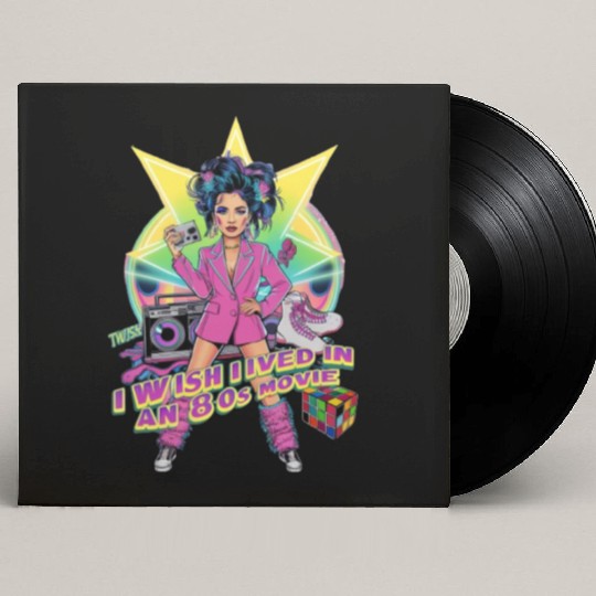 80s woman I wish I lived in an 80s movie Custom Vinyl Record Sleeves