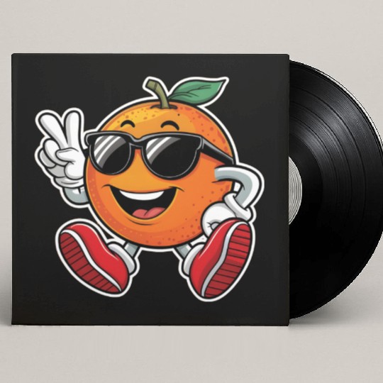 Funny Orange Fruit Relaxing Custom Vinyl Record Sleeves