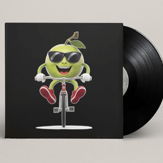 Guava Cycling On Bike Realistic Custom Vinyl Record Sleeves