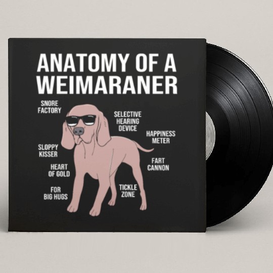 Dog With Sunglasses Anatomy Of A Weimaraner Custom Vinyl Record Sleeves