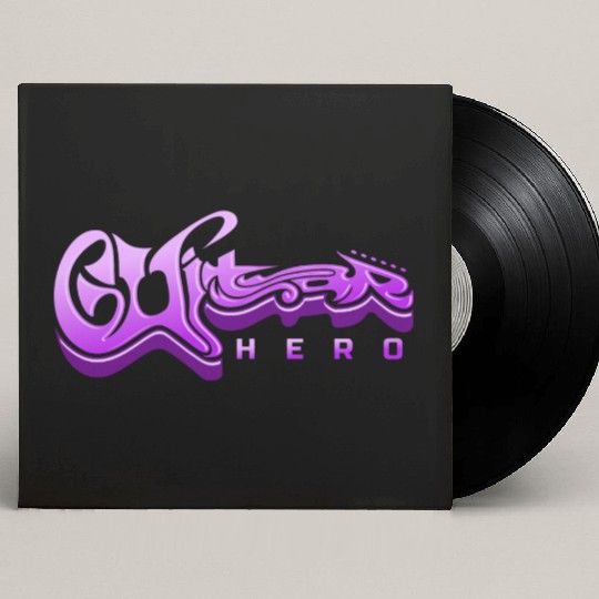 Guitar Hero - Typography Design Custom Vinyl Record Sleeves
