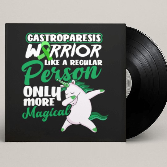 Unicorn Warrior Magical Gastroparesis Awareness Custom Vinyl Record Sleeves