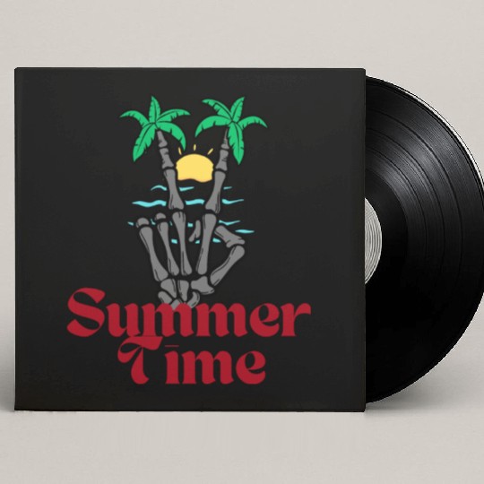 Tropical Summer Time Vibes Custom Vinyl Record Sleeves