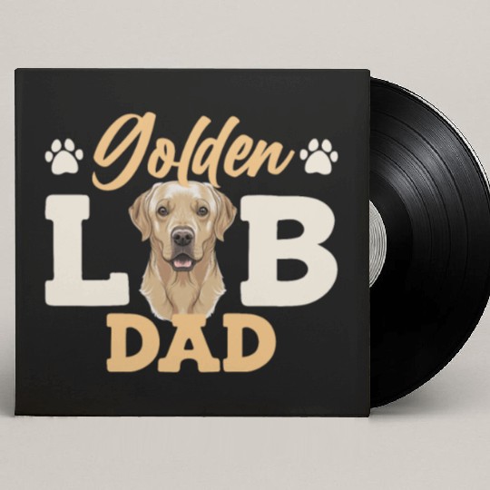 Labrador GOLDEN LAB DAD Labrador Owner Men Custom Vinyl Record Sleeves
