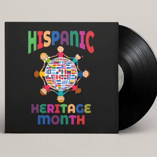 Hispanic Heritage Month Kids Countries Flags World Custom Vinyl Record Sleeves