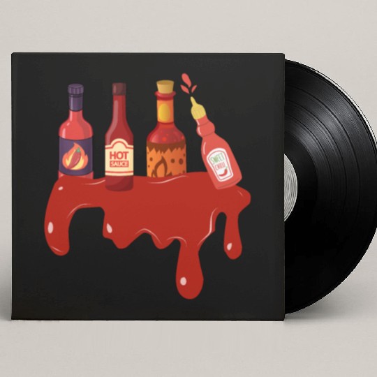 Hot Sauce Hot Sauces Foodie Tea Spicy Hot Custom Vinyl Record Sleeves