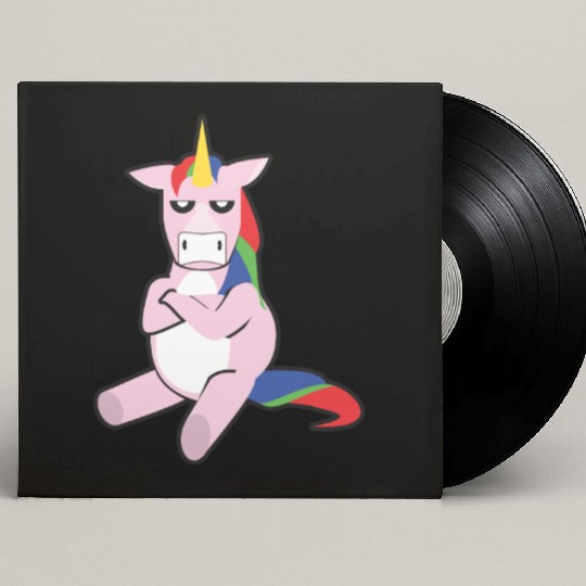 Grumpy Unicorn Custom Vinyl Record Sleeves