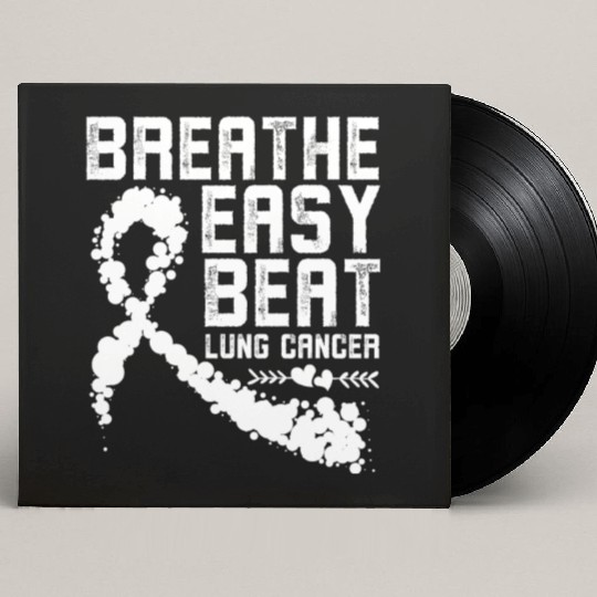 Breathe Easy Beat Lung Cancer Awareness Warriors Custom Vinyl Record Sleeves