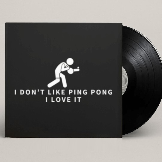 I Love Ping Pong Funny Ping Pong Player Custom Vinyl Record Sleeves