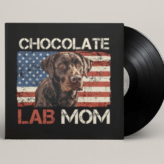 Labrador Retriever CHOCOLATE LAB MOM Labrador Custom Vinyl Record Sleeves
