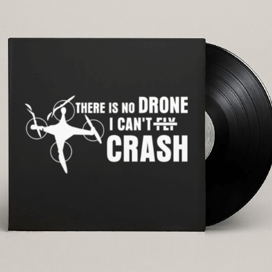 Quadrocopter Drone Crash FPV Drones Custom Vinyl Record Sleeves
