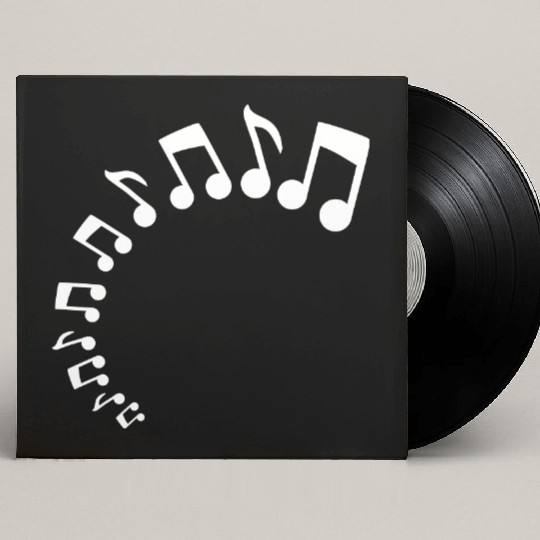 Many music nout Half Circle Musical Sound Love Custom Vinyl Record Sleeves