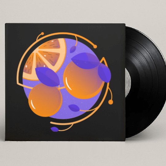 Orange Fruit Custom Vinyl Record Sleeves