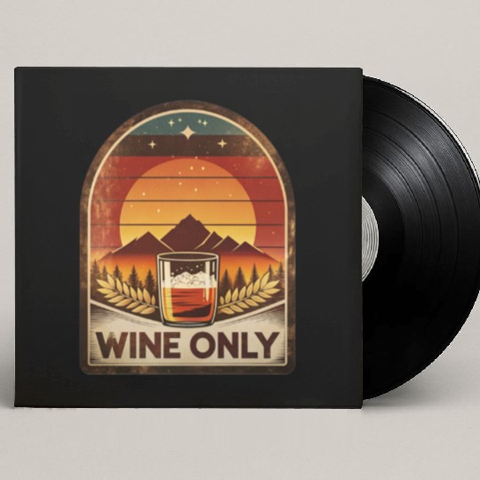 Vintage Whiskey Love Wine Only Sunset Style Custom Vinyl Record Sleeves
