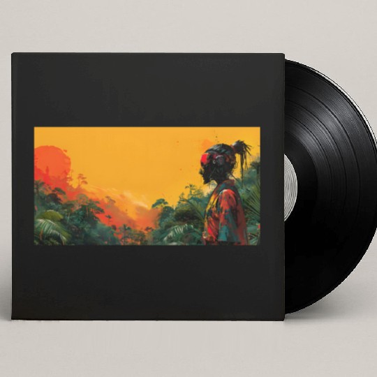 Digital Warrior: Tropical Twilight Custom Vinyl Record Sleeves