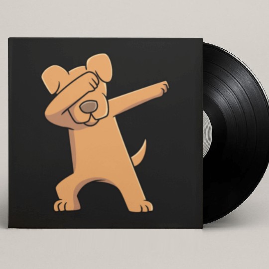 Funny Dabbing Dog Owner Great Dane Puppy Custom Vinyl Record Sleeves