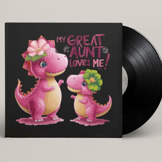 Dinosaurs My Great Aunt Loves Me Custom Vinyl Record Sleeves