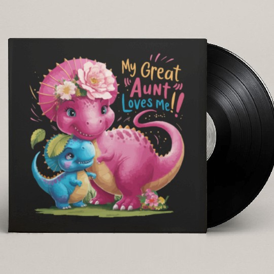 Dinosaurs My Great Aunt Loves Me Custom Vinyl Record Sleeves