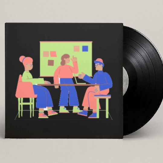 Flat Clean Casual Work & Company Life Custom Vinyl Record Sleeves