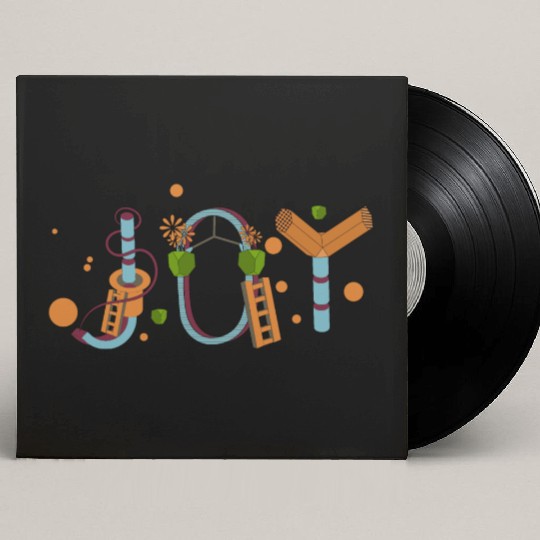 Geometric Blossom Alphabet Custom Vinyl Record Sleeves