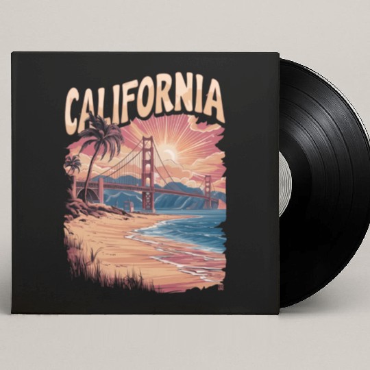 CALIFORNIA GOLDEN GATE BRIDGE BAY AREA Custom Vinyl Record Sleeves