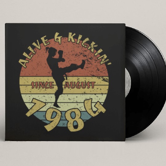 40th birthday Alive and kickin since 08/1984 Custom Vinyl Record Sleeves